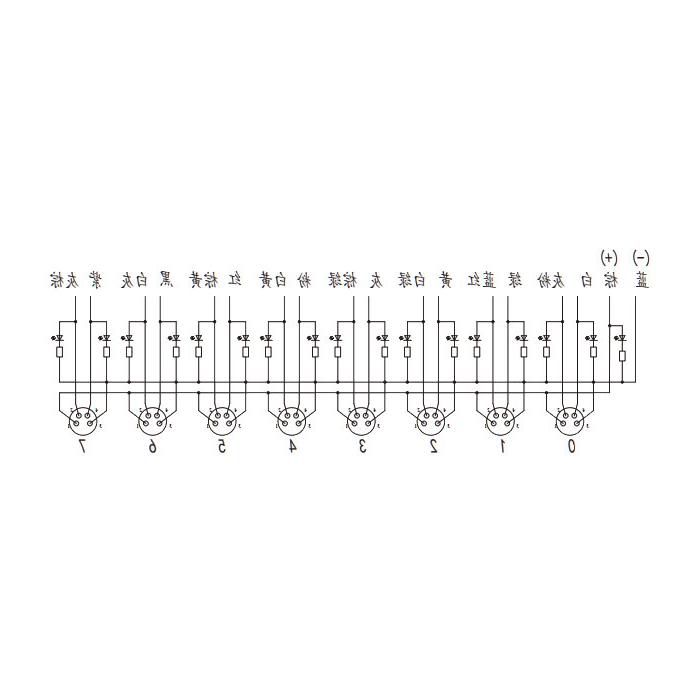 M8 junction box, dual channel, PNP, 8-port one-piece, LED, PVC non-flexible cable, gray sheathing, 23P861-XXX